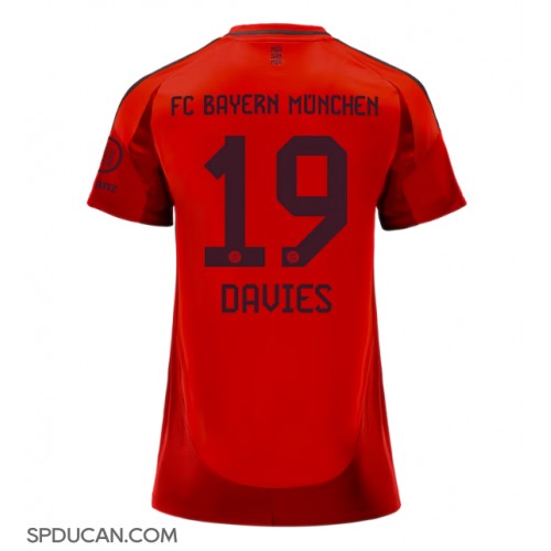 Zenski Nogometni Dres Bayern Munich Alphonso Davies #19 Domaci 2024-25 Kratak Rukav